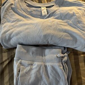 Light Blue Sweatshirt and Joggers Set